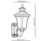 Waterproof Retro Outdoor Wall Lamp Frosted Glass