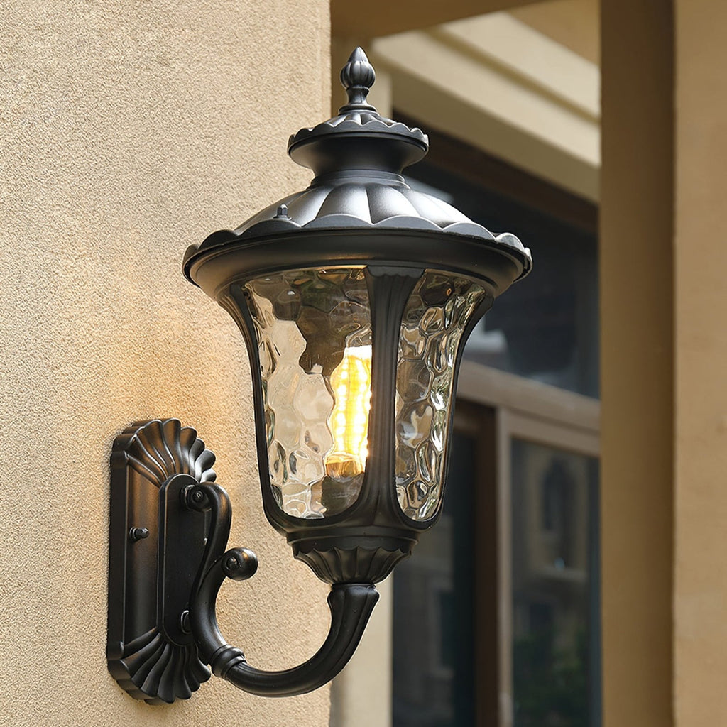 Waterproof Retro Outdoor Wall Lamp Frosted Glass