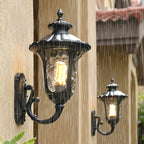 Waterproof Retro Outdoor Wall Lamp Frosted Glass
