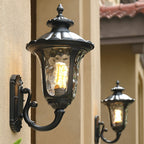 Waterproof Retro Outdoor Wall Lamp Frosted Glass