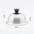 Stainless steel hood for even cooking & melting