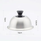 Stainless steel hood for even cooking & melting