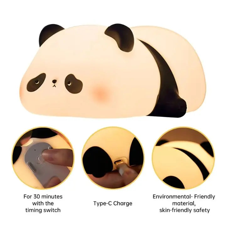 Panda Night Light – Soft, rechargeable and versatile