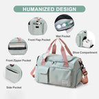 Traventix Travel Bag with Multiple Compartments | Waterproof & Lightweight | Sports, Fitness & Weekend Bag for Men & Women