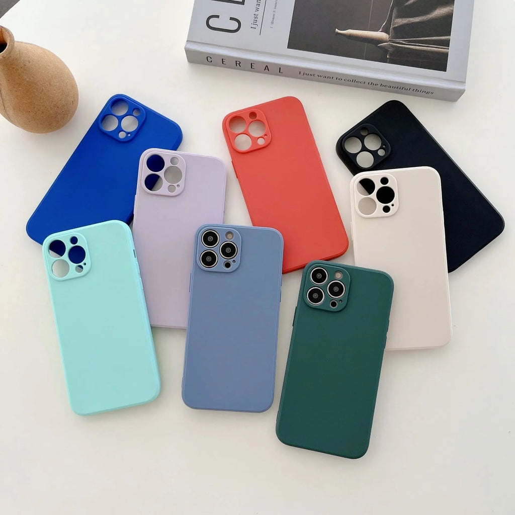 Pastel Solid Color Silicone iPhone Case