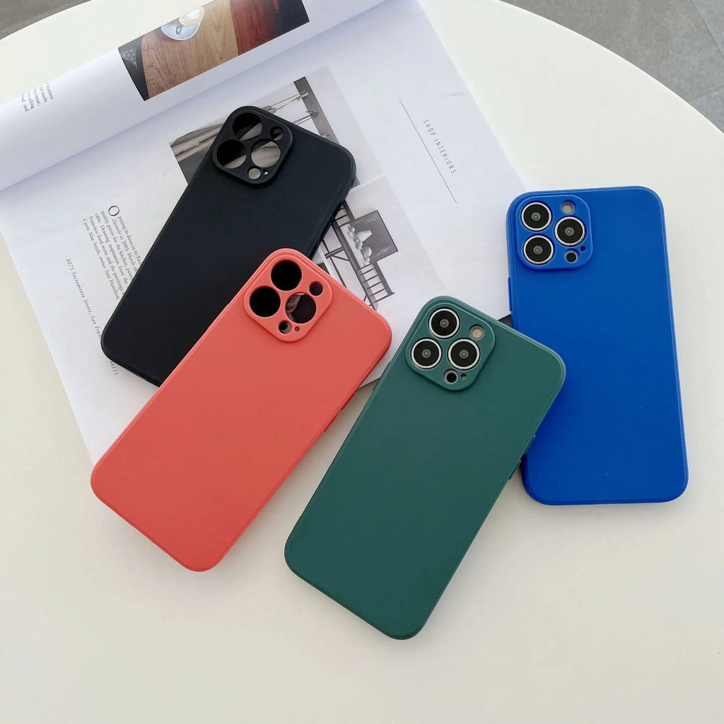 Pastel Solid Color Silicone iPhone Case