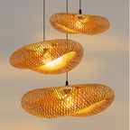 Rattan Woven Bamboo - Pendant Light - Led - Light