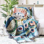 Peacock Throw Thread Blanket