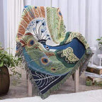 Peacock Throw Thread Blanket