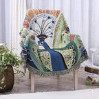 Peacock Throw Thread Blanket