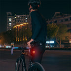 Slim bike taillight with automatic brake sensor and light detection