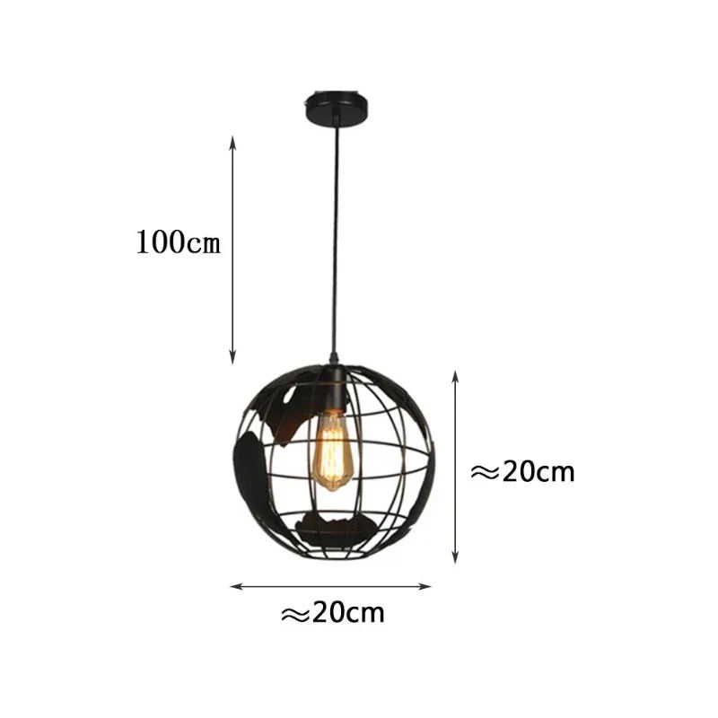 Kreative Erde Chandelier Pendant Light – Industrial Retro Design made of Metal