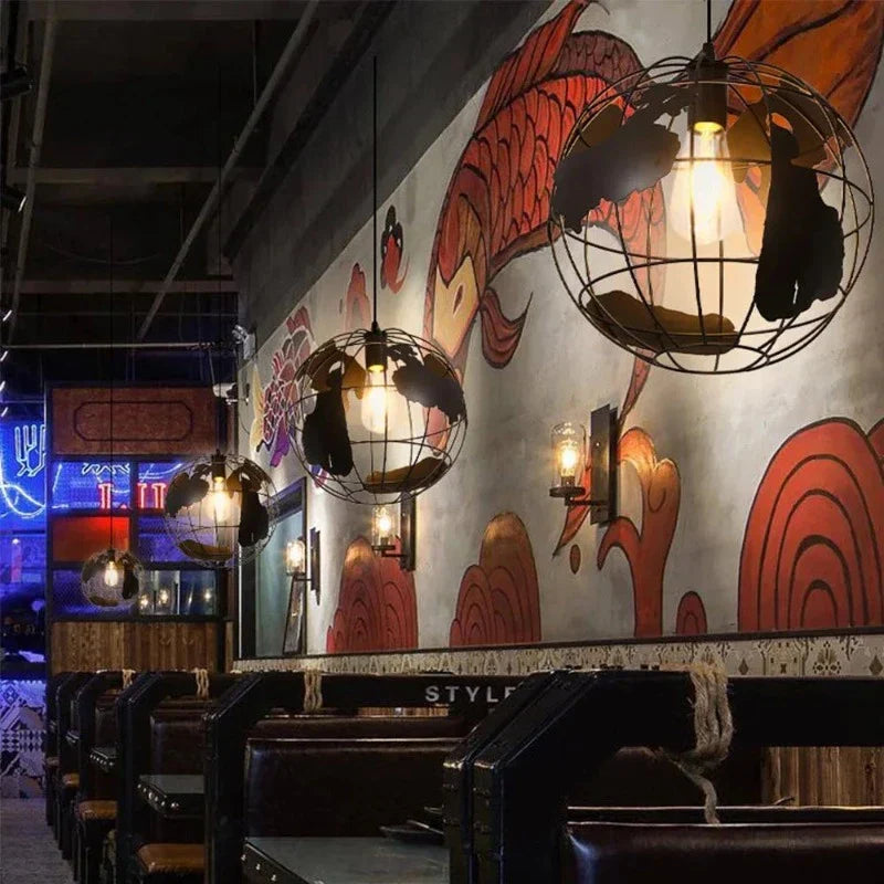 Kreative Erde Chandelier Pendant Light – Industrial Retro Design made of Metal