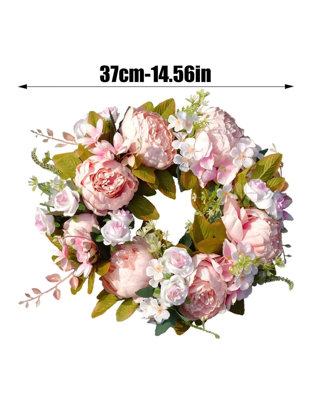 Artificial Wreath - AutumnBloom - Outdoor & Peonies - Cozy Autumn Decoration