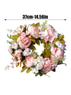Artificial Wreath - AutumnBloom - Outdoor & Peonies - Cozy Autumn Decoration