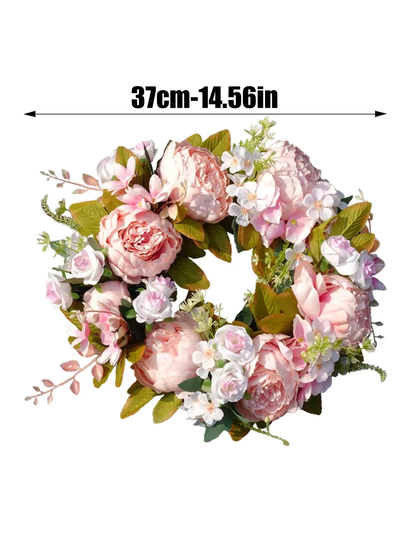 AutumnGlow Autumn Wreath - Artificial Wreath with Realistic Peonies for Outdoors