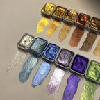 Pearl powder pigment 60 colors | Shimmering watercolor colors