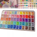 Pearl powder pigment 60 colors | Shimmering watercolor colors
