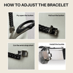 Leather and Stainless Steel ID Bracelet with Engraving