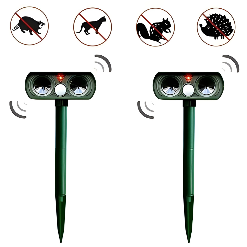 Solar Ultrasonic Outdoor Pest Repeller Motion Activated