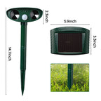Raccoon Outdoor Ultrasonic Repeller - Solar-powered Ultrasonic Animal and Pest Control - Get rid of raccoons within 48 hours