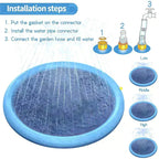 Summer Dog Splash Pad with Sprinkler – 60"/67" Outdoor Cooling Fountain Mat