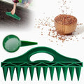 Plant dibber with 12-hole template – Easy even seed sowing