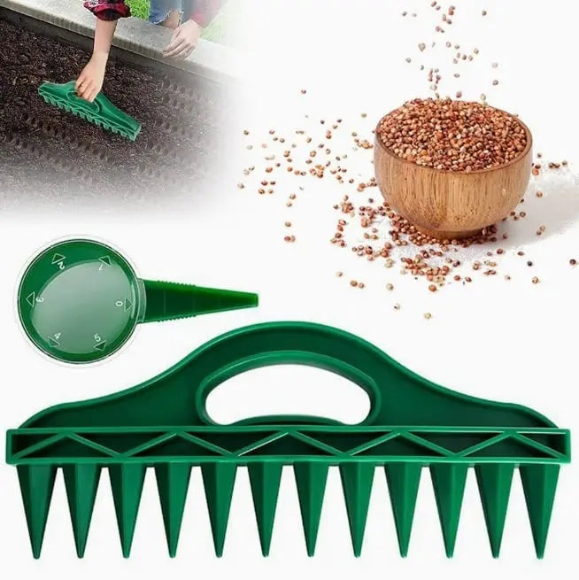 Plant dibber with 12-hole template – Easy even seed sowing