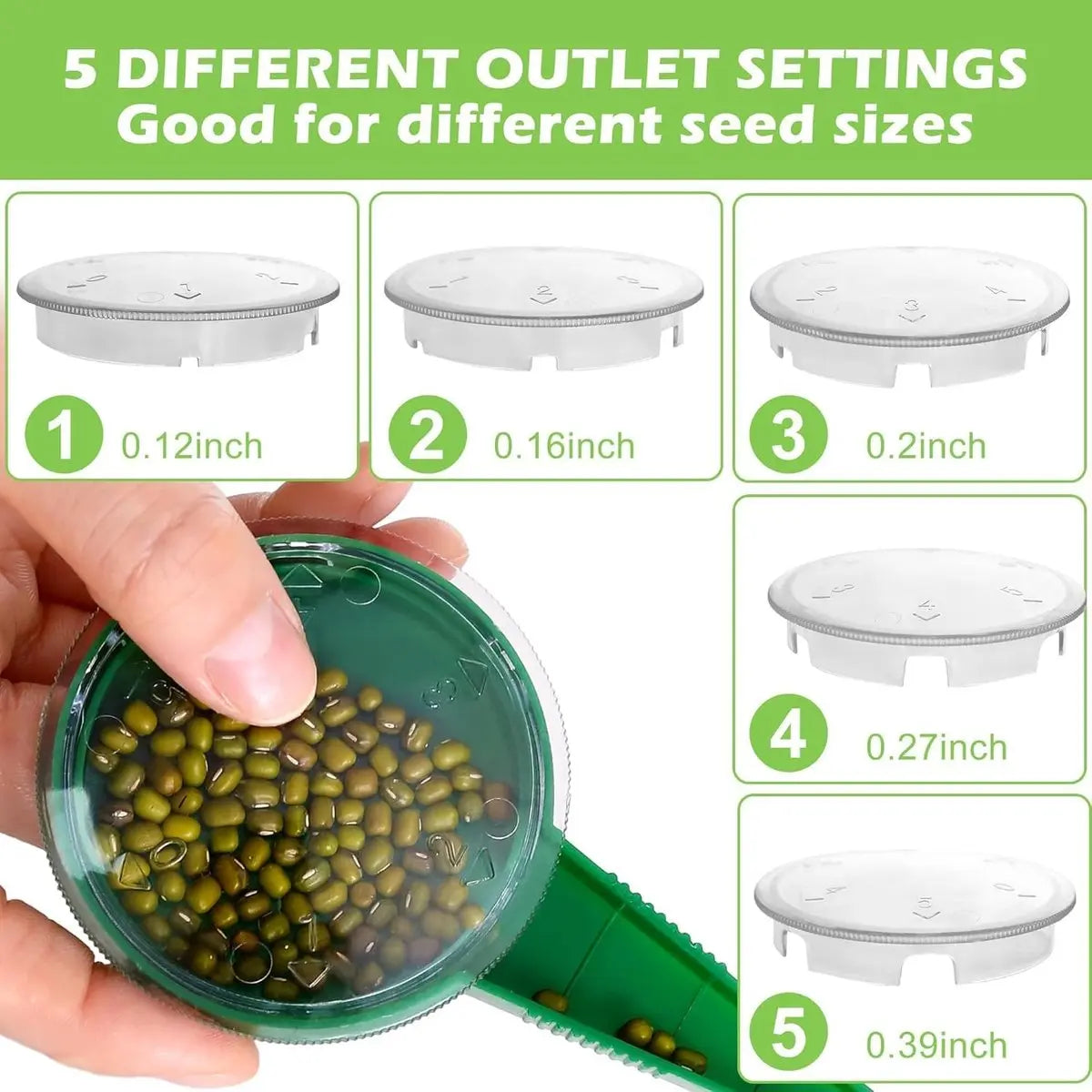 Plant dibber with 12-hole template – Easy even seed sowing
