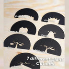 Plant pot with 7 light projections for wall decor