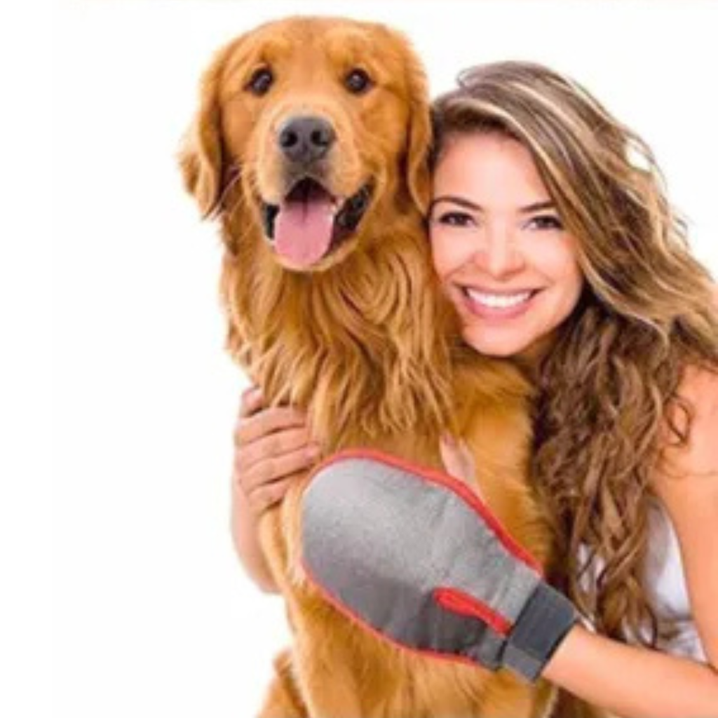 Massage care glove for dogs and cats
