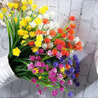 Low-maintenance artificial outdoor flowers – Realistic and UV-resistant (7-pack)