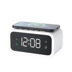 MultiTime 2-in-1 Digital Alarm Clock with Wireless Qi Charging – LED Display & Snooze Function
