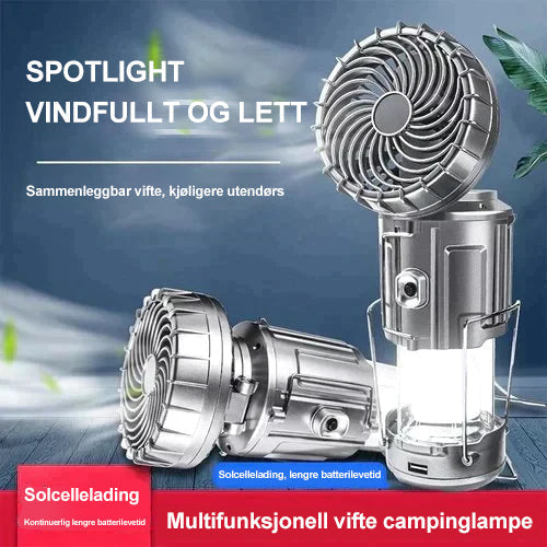 Portable LED Camping Lamp With Fan