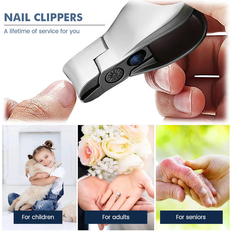 Nail clipper with wide opening