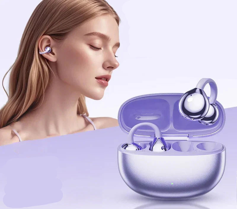 LuxoSound Bluetooth Headphones with Ear Clip | Wireless Comfort and Excellent Sound Quality for On the Go