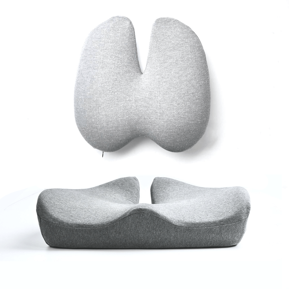 Orthopedic Seat Cushion Set | Pain Relief for Tailbone & Lumbar Support for Office, Car & Home Use