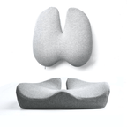 Orthopedic Seat Cushion Set | Pain Relief for Tailbone & Lumbar Support for Office, Car & Home Use