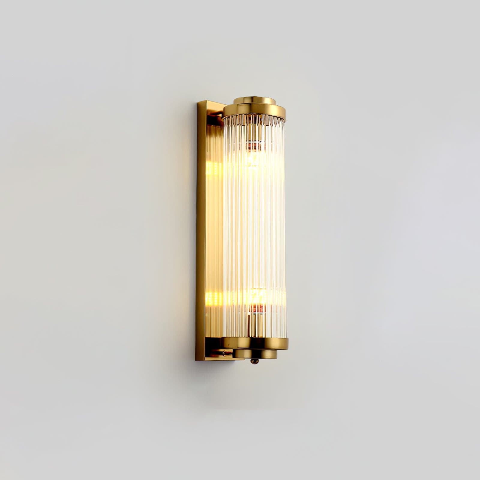 Vintage Glass Wall Lamp with LED in Retro Style