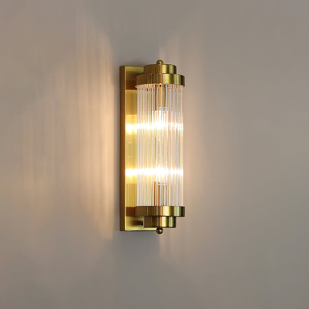 Vintage Glass Wall Lamp with LED in Retro Style