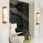 Vintage Glass Wall Lamp with LED in Retro Style
