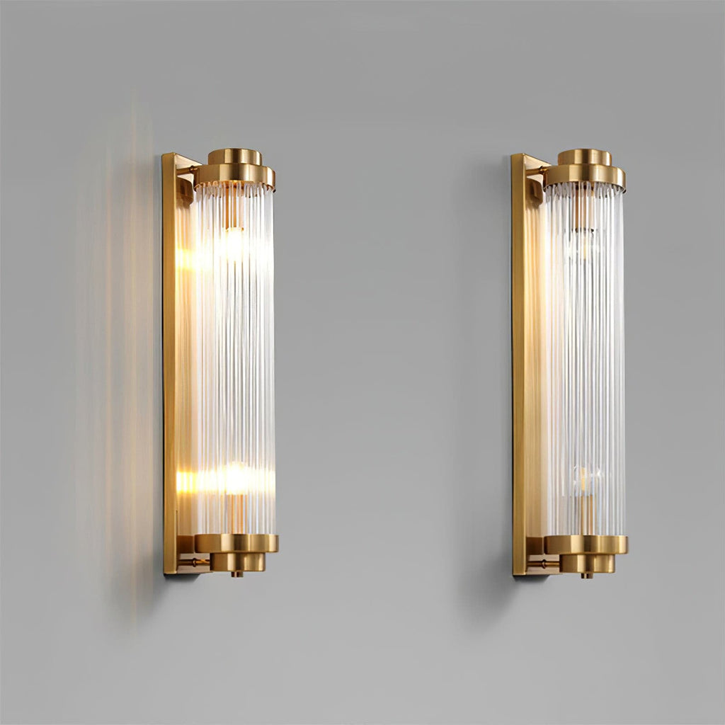 Vintage Glass Wall Lamp with LED in Retro Style