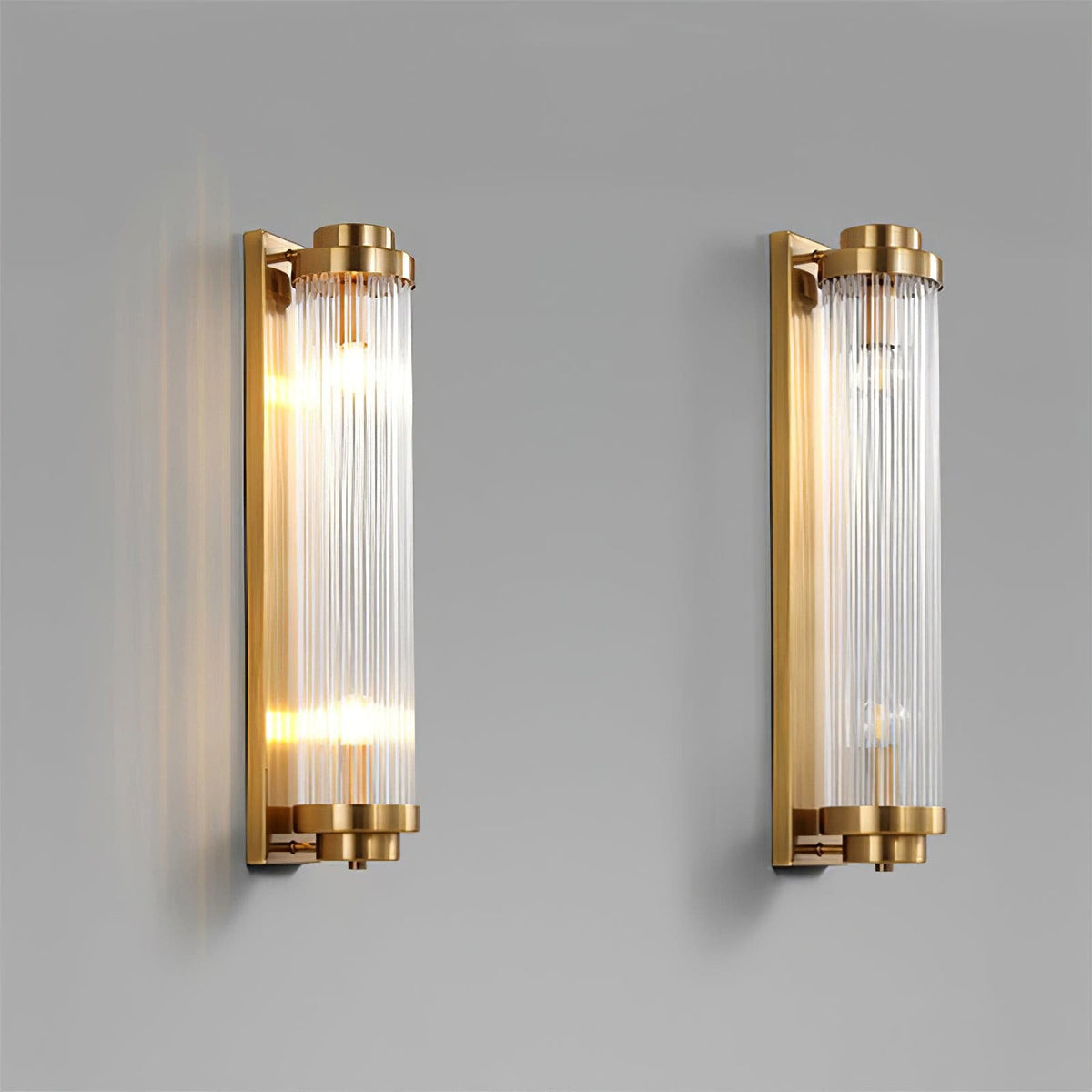 Vintage Glass Wall Lamp with LED in Retro Style