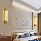 Vintage Glass Wall Lamp with LED in Retro Style
