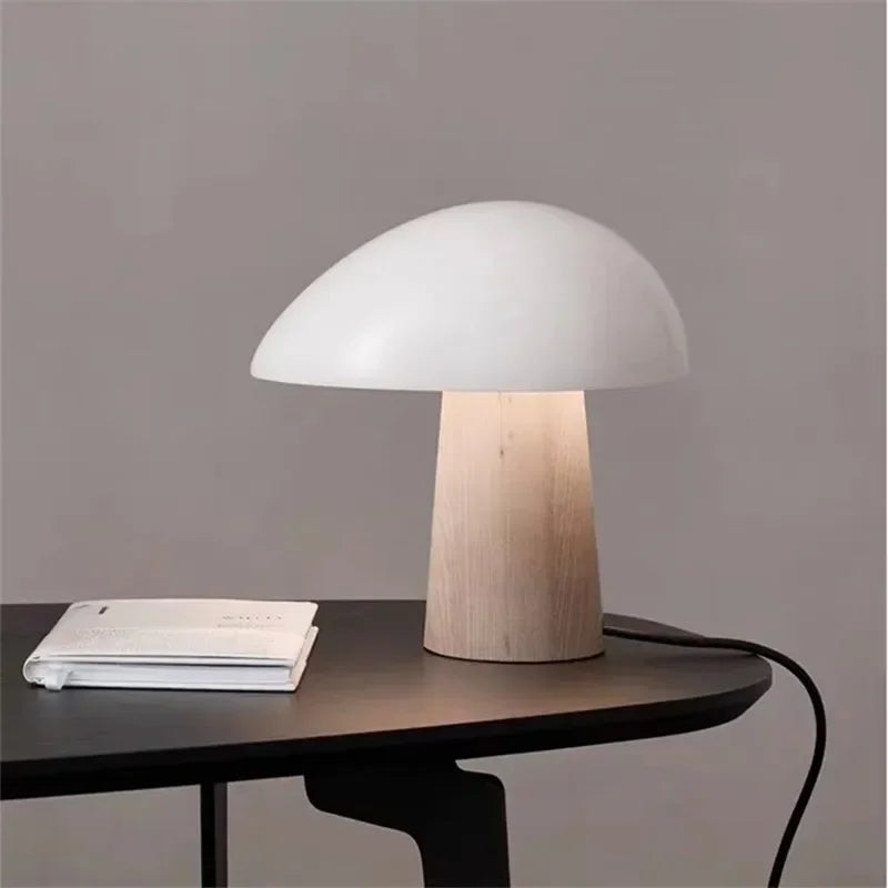 Mushroom lamp wood