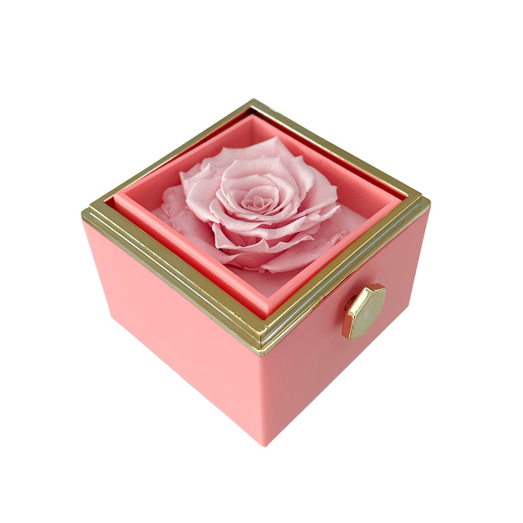 Gift Set Rose & Heart Necklace Light – Eternal Rose with Hidden Love Necklace