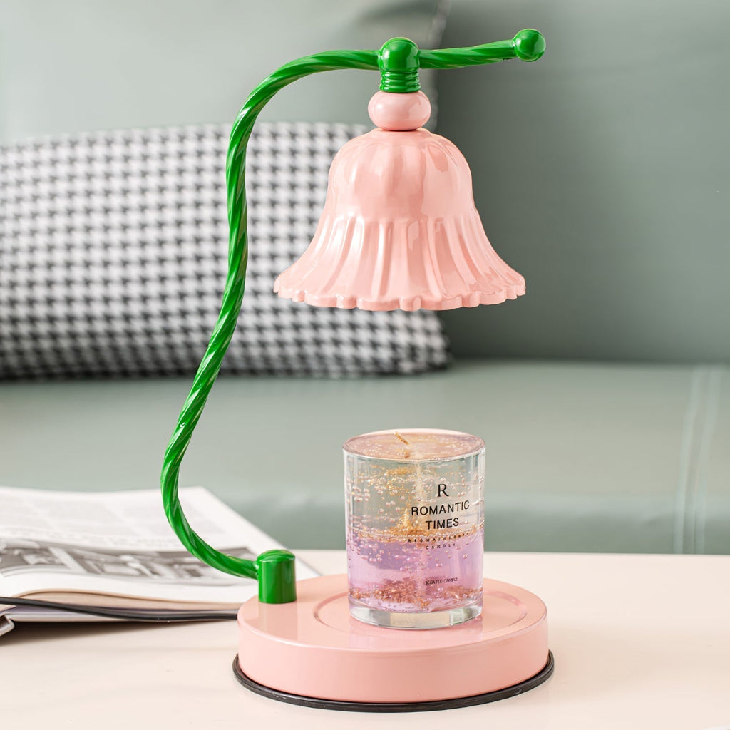BloomAura – Charming Pink Glass Table Lamp