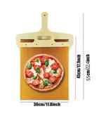 Pizza shovel with rolling strap — Dough-friendly sliding tool for perfect pizzas