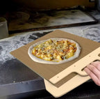 Pizza shovel with rolling strap — Dough-friendly sliding tool for perfect pizzas