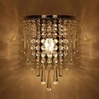 Modern Chrome Crystal Drop Wall Lamps